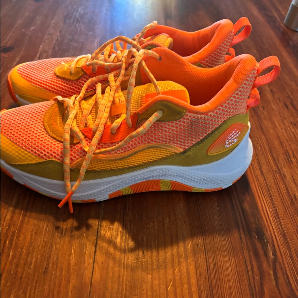 Kids Orange and Yellow Athletic Shoes - Picture 2 of 6